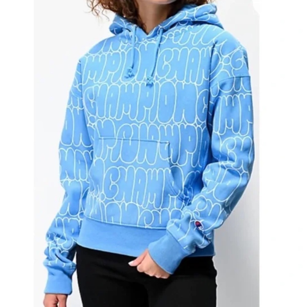 Nwot Champion Reverse Weave Bubble Script Hoodie - image 3